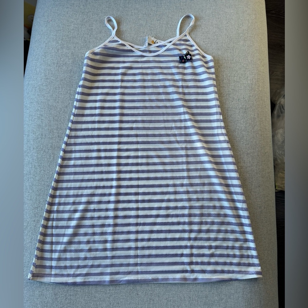 Vitamin A Women's Striped A-Line Skirt - Purple and White